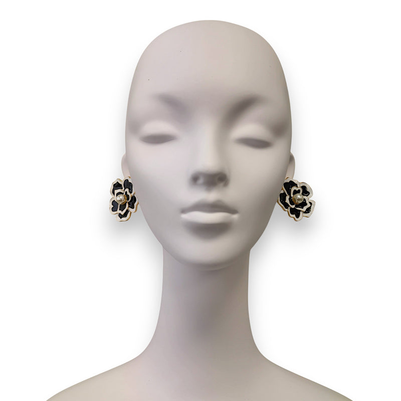 Handmade Chunky Vintage Pearl Flower Earrings | Statement Jewelry | Boho | Coastal | Stainless Steel | Fall 2025