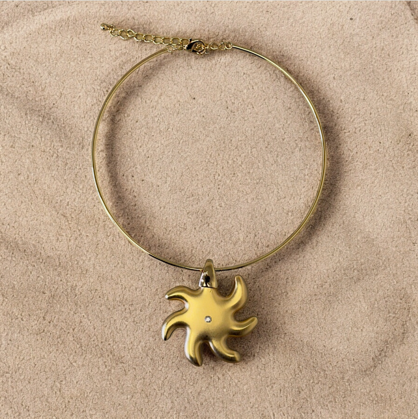 Sundial Necklace | Beach Necklace | Summer Necklace | Gold Necklace | Boho Necklace