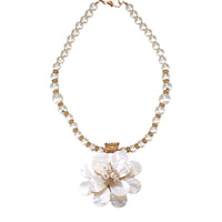 The Ellie Necklace | Mother of Pearl Flower - Gardenia Jewelry