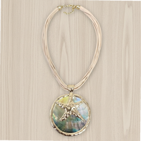 Short Coastal Abalone Seashell Starfish Pendant Necklace | Statement Jewelry
