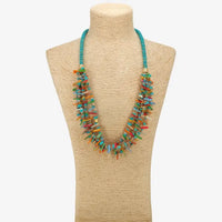 The Isla Necklace | Turquoise Beaded Chip - Gardenia Jewelry