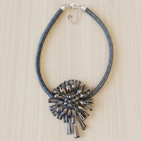 Chunky Snowflake Pendant Collar Necklace