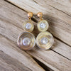 Coin Pearl Earring | Graduated Earring | Coastal | Boho | Gold | Beaded