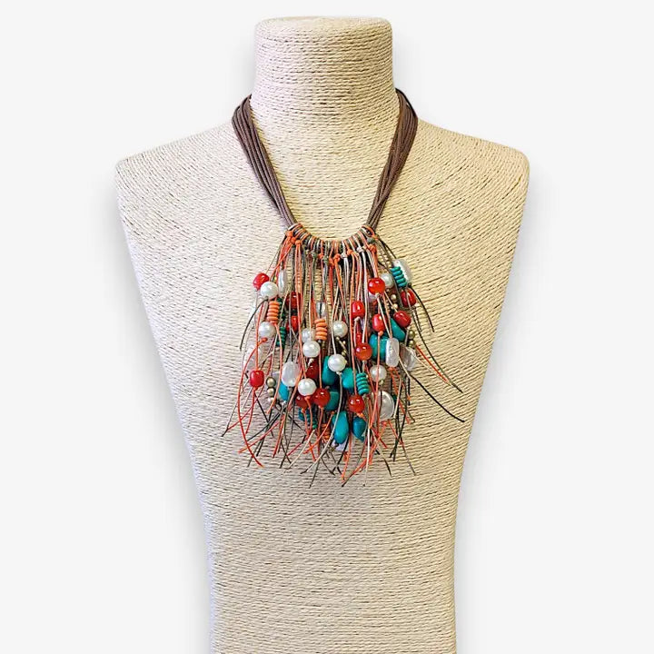 The Dylan Necklace | Beaded Turquoise Coral