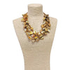 Chunky Golden Seashell Collar Statement Necklace