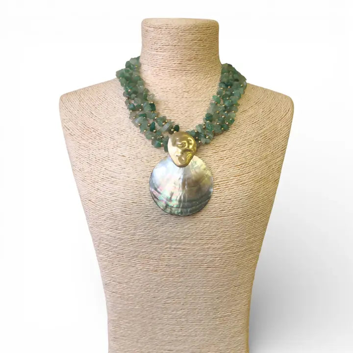 Pacifica Necklace (Sea) | Mother of Pearl Shell Necklace - Gardenia Jewelry