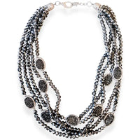 The Noel Necklace | Silver Beaded Collar