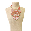 Egyptian Necklace | Beaded Necklace | Boho | Pink | Coral