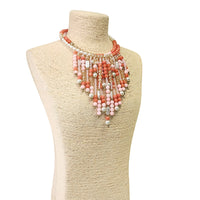 Egyptian Necklace | Beaded Necklace | Boho | Pink | Coral