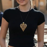 The Cora Gold Necklace | Chunky Sculpted Heart