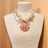 Chunky Mocha Seashell Necklace w/ Clam Shell Shell Pendant