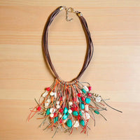 Boho Necklace | Southwest Festival | Rainbow Fringe Necklace
