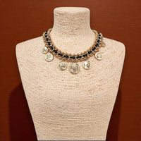 Coin Charm Necklace | Boho Necklace | Gold Chain Collar