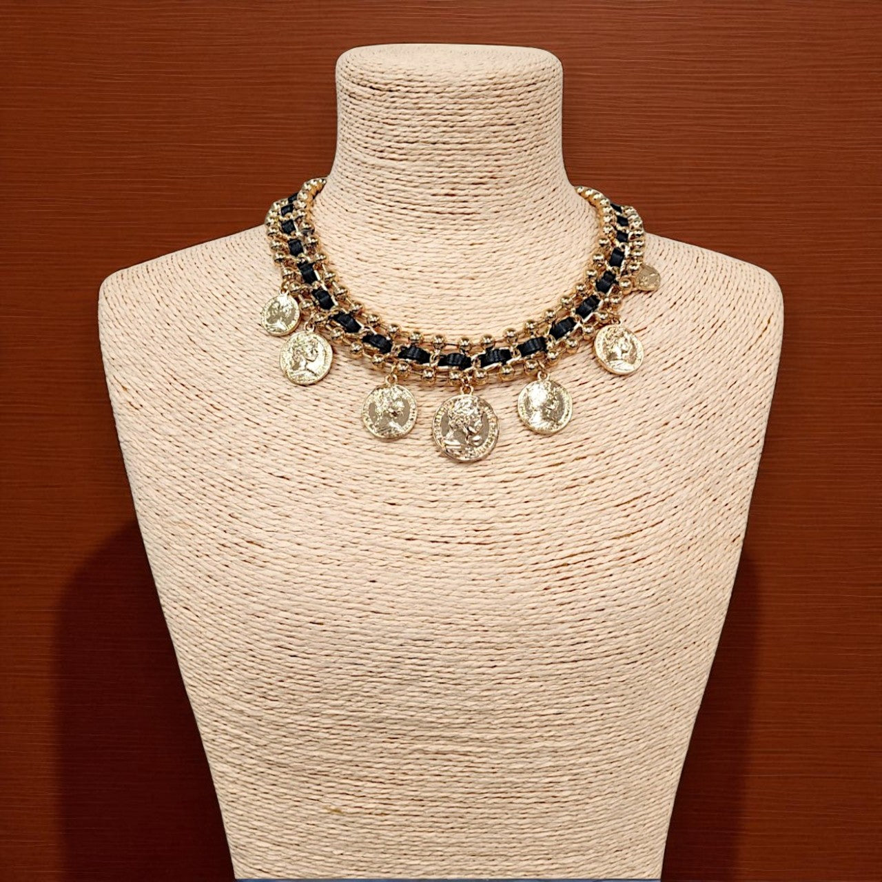 Coin Charm Necklace | Boho Necklace | Gold Chain Collar