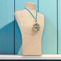 Beach Necklace | Pendant Necklace | Sea Life Charm | Turquoise Blue Necklace