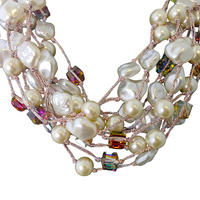 Pearl Necklace | Pink Necklace | Pastel | Boho | Layer | AB