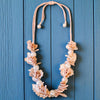 Long Seashell & Pearl Necklace | Coastal Boho | Mocha Mousse