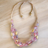 Pastel Pink Necklace | Peach Fuzz Necklace | Statement Layer
