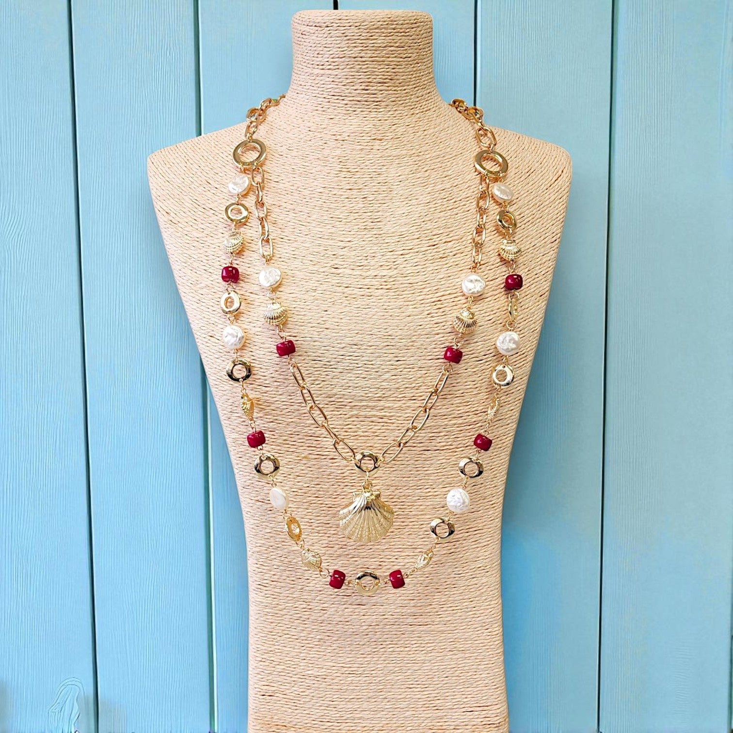 Gold Chain Necklace | Seashell | Beach | Spring | Coastal