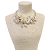 Seashell Flower Necklace | Coastal | Floral Jewelry | Beach | Mocha | Short Collar