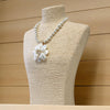 Coastal Mother of Pearl Flower Pendant Necklace