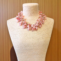 Pastel Pink Necklace | Torsade Necklace | Statement Collar