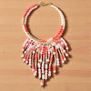 Egyptian Necklace | Beaded Necklace | Boho | Pink | Coral
