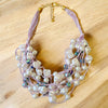 Pearl Necklace | Pink Necklace | Pastel | Boho | Layer | AB