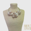 Seashell Flower Necklace | Coastal | Floral Jewelry | Beach | Mocha | Short Collar