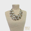 Chunky Golden Pearl and Seashell Multi Strand Necklace