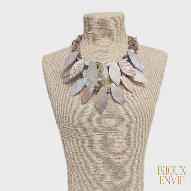 Layered Seashell Necklace | Coastal | Boho Statement Jewelry