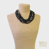Chunky Multi Strand Pavé Beaded Collar