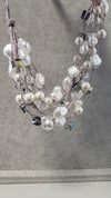 Pearl Necklace | Pink Necklace | Pastel | Boho | Layer | AB