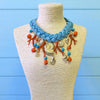 Charm Necklace | Coastal Necklace | Blue Statement Necklace