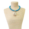 Seashell Necklace | Pendant | Paracord | Blue | Boho | Beach