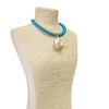 Seashell Necklace | Pendant | Paracord | Blue | Boho | Beach