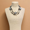 Short Pearl Pavé Station Necklace | Statement Jewelry | Boho