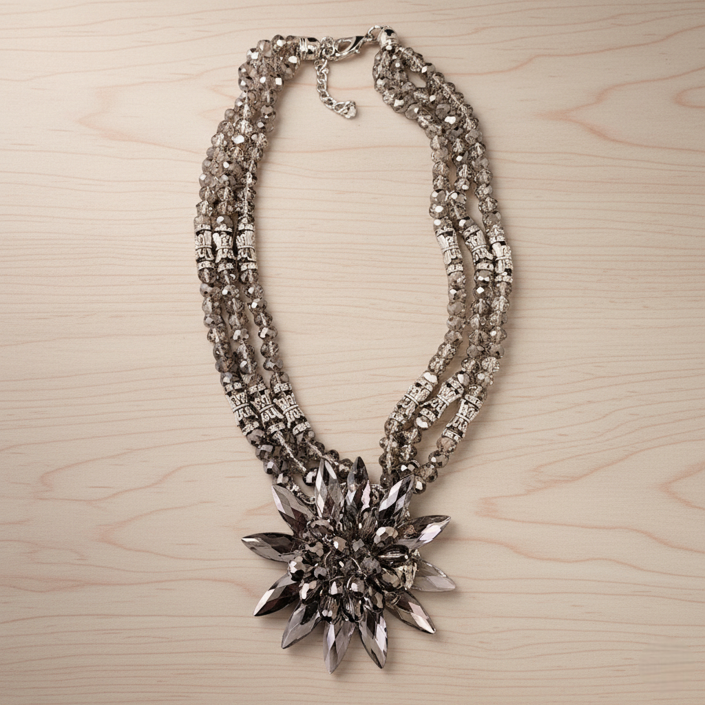 Silver Snowflake Pendant Necklace