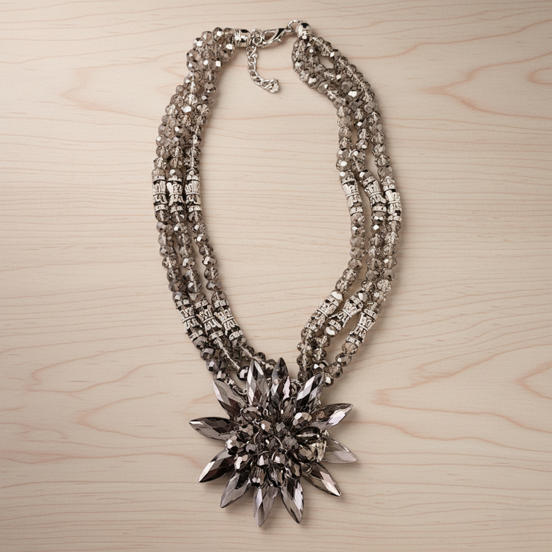 Silver Snowflake Pendant Necklace