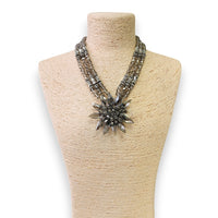 Silver Snowflake Pendant Necklace