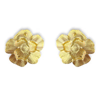 Handmade Chunky Vintage Pearl Flower Earrings | Statement Jewelry | Boho | Coastal | Stainless Steel | Fall 2025