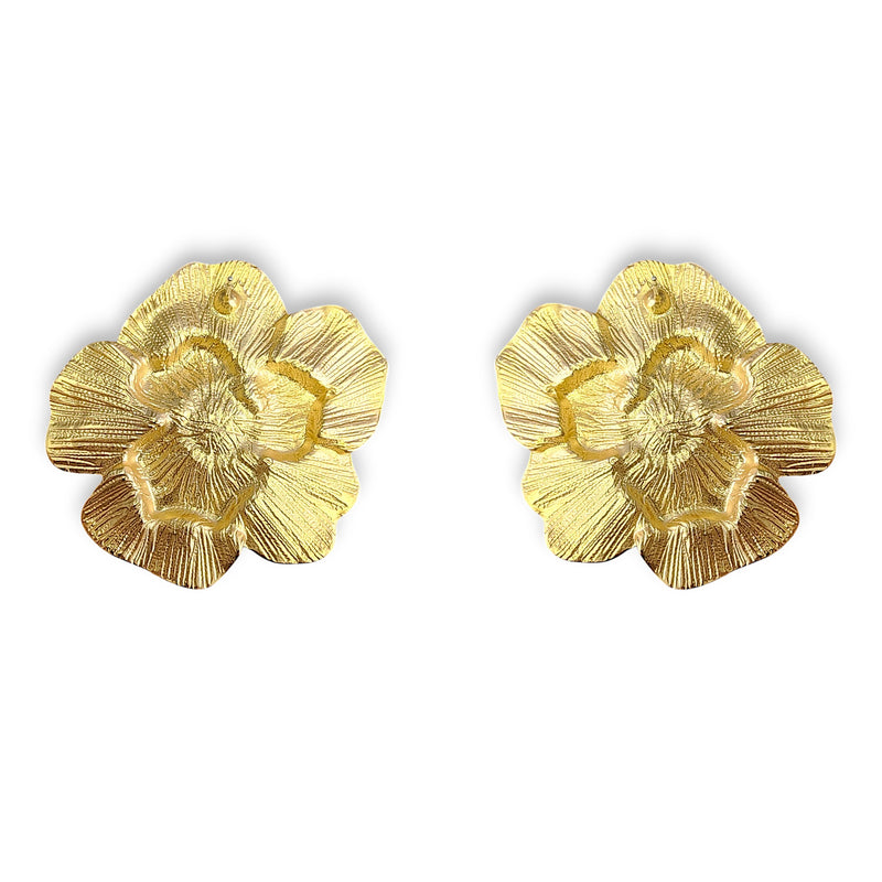 Handmade Chunky Vintage Pearl Flower Earrings | Statement Jewelry | Boho | Coastal | Stainless Steel | Fall 2025