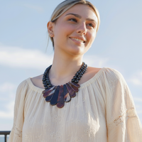 Tortoise Necklace | Boho Necklace | Neautral Mocha Necklace