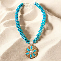 Turquoise Necklace | Seashell Necklace | Sand Dollar | Beach